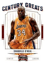 2012 Panini Threads Century Greats #3 Shaquille O'Neal