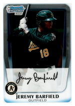 2011 Bowman Chrome Prospects #BCP3 Jeremy Barfield