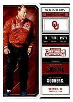 2018 Panini Contenders Draft Picks #9 Barry Switzer