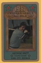 1981 Perma-Graphics All-Star Credit Cards Gold #10 George Brett