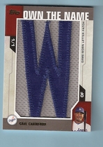 2014 Topps Update Own The Name #OTN-CG Carl Crawford