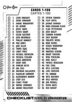 2020 Upper Deck O-Pee-Chee OPC #100 Checklist Card