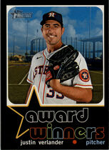 2020 Topps Heritage High Number Award Winners #AW-3 Justin Verlander