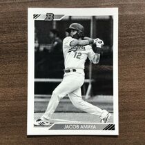 2020 Bowman Heritage Prospects Black & White #BHP-3 Jacob Amaya