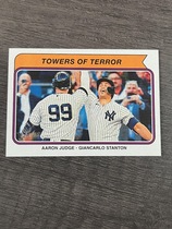 2023 Topps Heritage High Number Combo Cards #CC-1 Aaron Judge|Giancarlo Stanton
