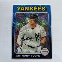 2024 Topps Heritage Chrome Blue Sparkle Refractor #282 Anthony Volpe