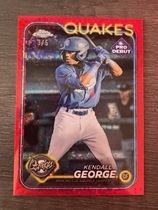 2024 Topps Pro Debut Chrome Red Mini Diamond Refractor #PDC-148 Kendall George