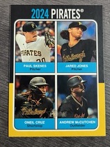2024 Topps Heritage High Number 1975 Topps Team Quads #75TQ-11 Andrew Mccutchen|Jared Jones|Oneil Cruz|Paul Skenes