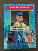 2025 Topps Heritage Chrome Light Blue Sparkle Refractor #192 Aaron Judge|Bobby Witt Jr.|Vladimir Guerrero Jr.
