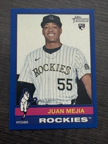 2025 Topps Heritage High Number Dark Blue Bordered #599 Juan Mejia