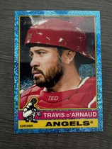 2025 Topps Heritage High Number Chrome Light Blue Sparkle Refractor #564 Travis Darnaud