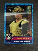 2025 Topps Heritage High Number Chrome Light Blue Sparkle Refractor #640 Liam Hicks