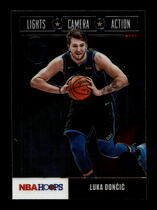 2019 Panini NBA Hoops Premium Stock Lights Camera Action #15 Luka Doncic