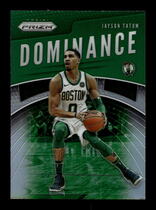 2019 Panini Prizm Dominance Prizm Green #13 Jayson Tatum