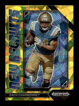 2023 Panini Prizm Draft Picks New Recruits Gold Ice Prizm #NR-17 Zach Charbonnet