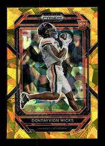 2023 Panini Prizm Draft Picks Gold Ice Prizm #149 Dontayvion Wicks