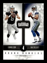 2016 Panini Contenders Round Numbers #13 Connor Cook|Dak Prescott