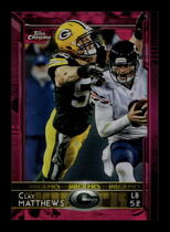2015 Topps Chrome Pink Refractor #45 Clay Matthews