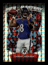 2020 Panini Mosaic Men of Mastery Silver Mosaic #8 Lamar Jackson