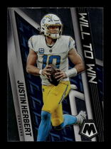2022 Panini Mosaic Will to Win #WW-6 Justin Herbert