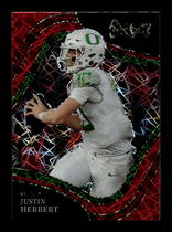 2022 Panini Select Draft Picks Red Lazer Prizm #135 Justin Herbert