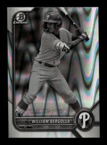2022 Bowman Chrome Draft Black & White RayWave Refractor #BDC-88 William Bergolla