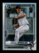 2021 Bowman Chrome Draft Refractor #BDC-160 Michael Morales