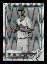 2021 Bowman Chrome Draft Black & White RayWave Refractor #BDC-72 Mick Abel