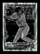 2021 Bowman Chrome Draft Black & White RayWave Refractor #BDC-84 Benny Montgomery