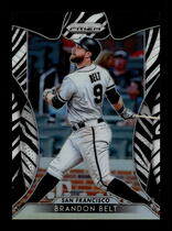 2019 Panini Prizm Prizm Zebra Stripes #33 Brandon Belt