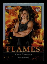 2024 Topps Chrome U.S. Olympics Flames #F-1 Katie Ledecky