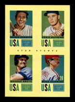 2014 Panini Golden Age Star Stamps #24 Brooks Robinson|Eddie Mathews|George Brett|Mike Schmidt