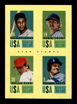 2014 Panini Golden Age Star Stamps #26 George Brett|Nolan Ryan|Orlando Cepeda|Robin Yount