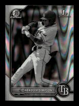 2022 Bowman Chrome Draft Black & White RayWave Refractor #BDC-26 Chandler Simpson