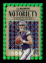 2024 Panini Mosaic Notoriety Green Mosaic #21 J.J. Mccarthy