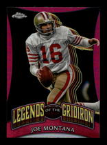 2024 Topps Chrome Legends of the Gridiron Pink Refractor #LOG-10 Joe Montana