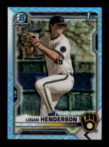 2021 Bowman Chrome Draft Sky Blue Refractor #BDC-114 Logan Henderson