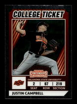 2022 Panini Elite Extra Edition Optic College Tickets #CTO-23 Justin Campbell