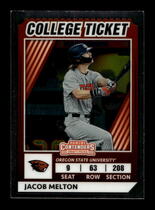 2022 Panini Elite Extra Edition Optic College Tickets #CTO-24 Jacob Melton