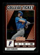 2022 Panini Elite Extra Edition Optic College Tickets #CTO-26 Jud Fabian