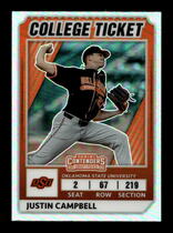 2022 Panini Elite Extra Edition Optic College Tickets Holo #CTO-23 Justin Campbell
