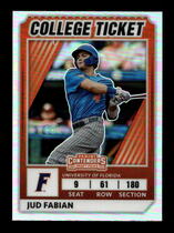 2022 Panini Elite Extra Edition Optic College Tickets Holo #CTO-26 Jud Fabian