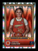 2024 Topps Chrome McDonalds All-American RayWave Refractor #65 Justice Carlton