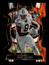 2025 Panini Select Black & Orange Shock Prizm #67 Josh Jacobs