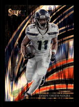 2025 Panini Select Black & Orange Shock Prizm #213 Jaxon Smith-Njigba