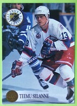 1993 Leaf Hat Trick Artists #3 Teemu Selanne