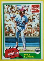 1981 Topps Coca-Cola Team Sets #9 Mike Schmidt