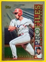 1996 Topps Profiles-AL #AL-14 Juan Gonzalez