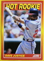1991 Score Hot Rookies #1 David Justice
