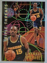 1994 Fleer Triple Threats #10 Latrell Sprewell